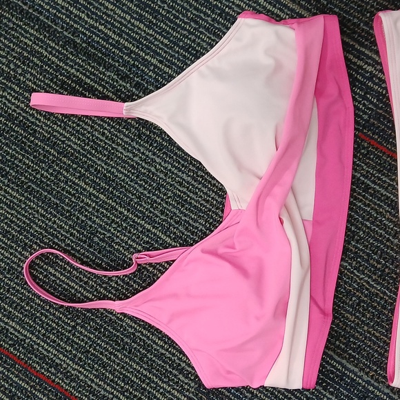 Blue Twist Bikini Swim Top High Waisted Bottoms NWOT Size XL - Picture 2 of 7